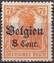 Belgium 1916 Básico 8 Cent Naranja N13. Belgium 1916 Scott N13 Germania. Subida por susofe